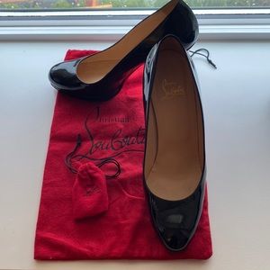 Christian Louboutin classic patent leather shoes. Worn twice no marks !